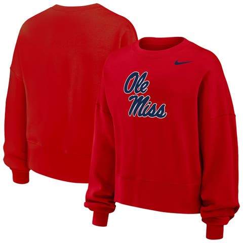 Women's Nike Red Ole Miss Rebels Phoenix Fleece Pullover Sweatshirt