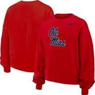 Nike Women's Nike Red Ole Miss Rebels Phoenix Fleece Pullover Sweatshirt