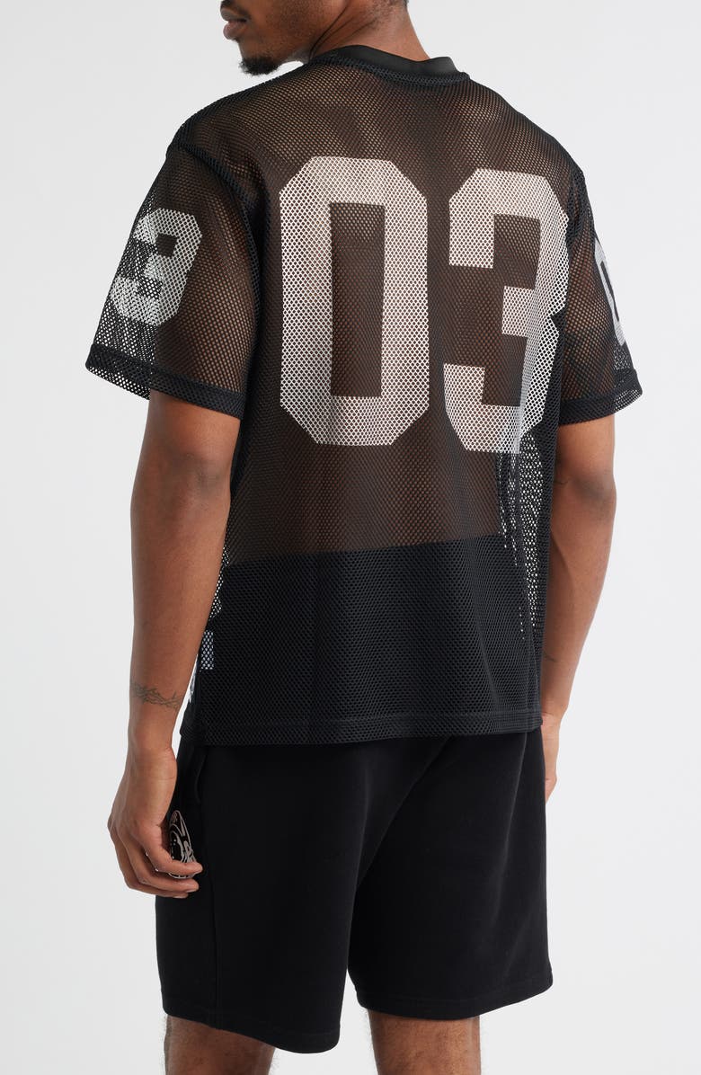Billionaire Boys Club BB Varsity Mesh Football T-Shirt, Alternate, color, Black