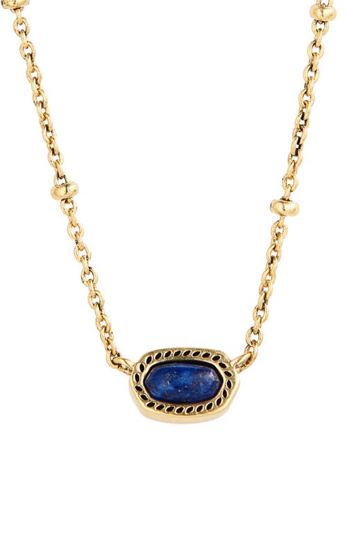 Kendra Scott Elisa Mini Pendant Necklace In Brown