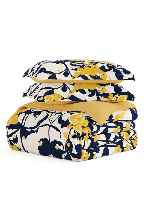 Premium Ultra Soft Boho Flower 3-Piece Reversible Duvet Cover Set