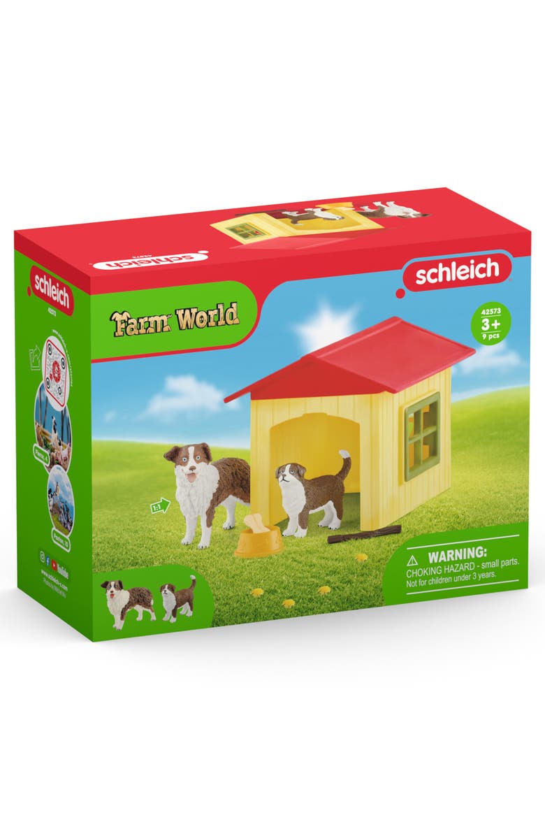 Schleich Farm World Friendly Dog House, 6 Piece Playset, Multicolor, Kids Ages 3+, Alternate, color, Multicolored