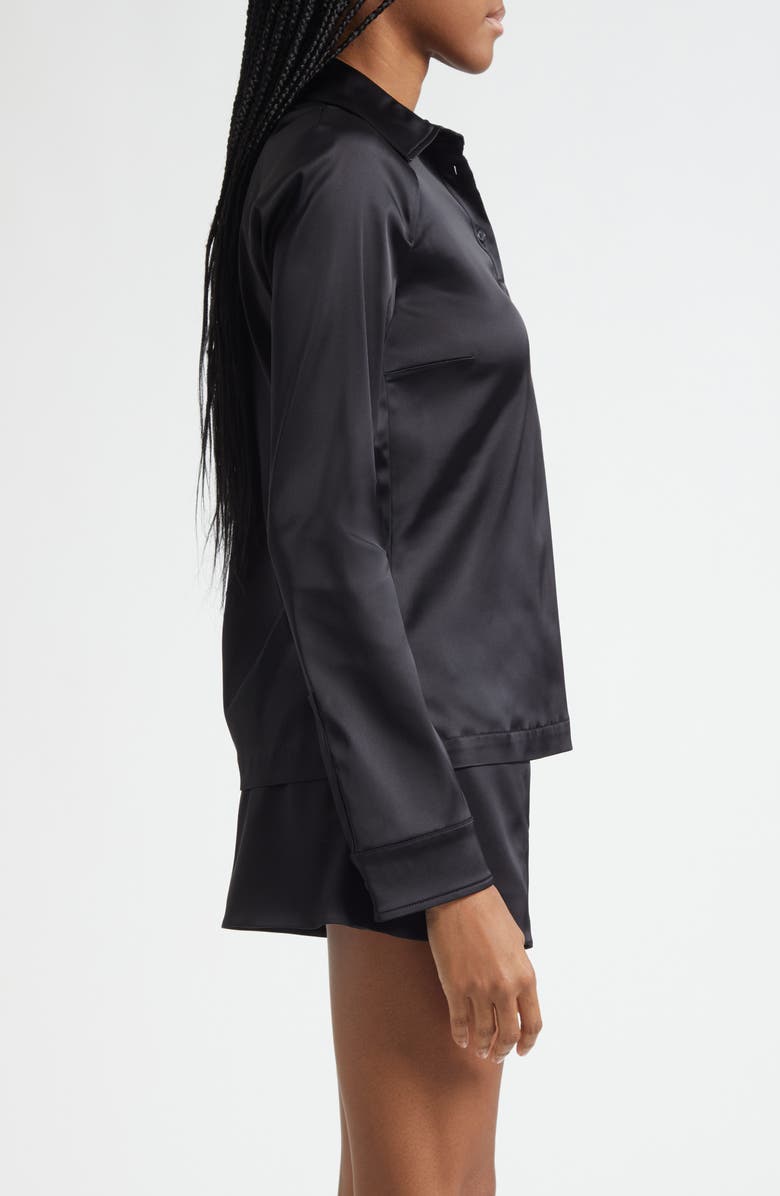 JW Anderson Long Sleeve Polo Top, Alternate, color, 999 Black