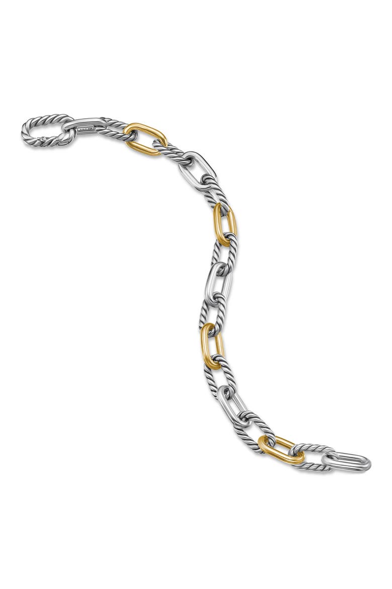 Madison® Sterling Silver & 18K Yellow Gold Chain Bracelet, 8.5mm, Alternate, color, STERLING SILVER YELLOW GOLD