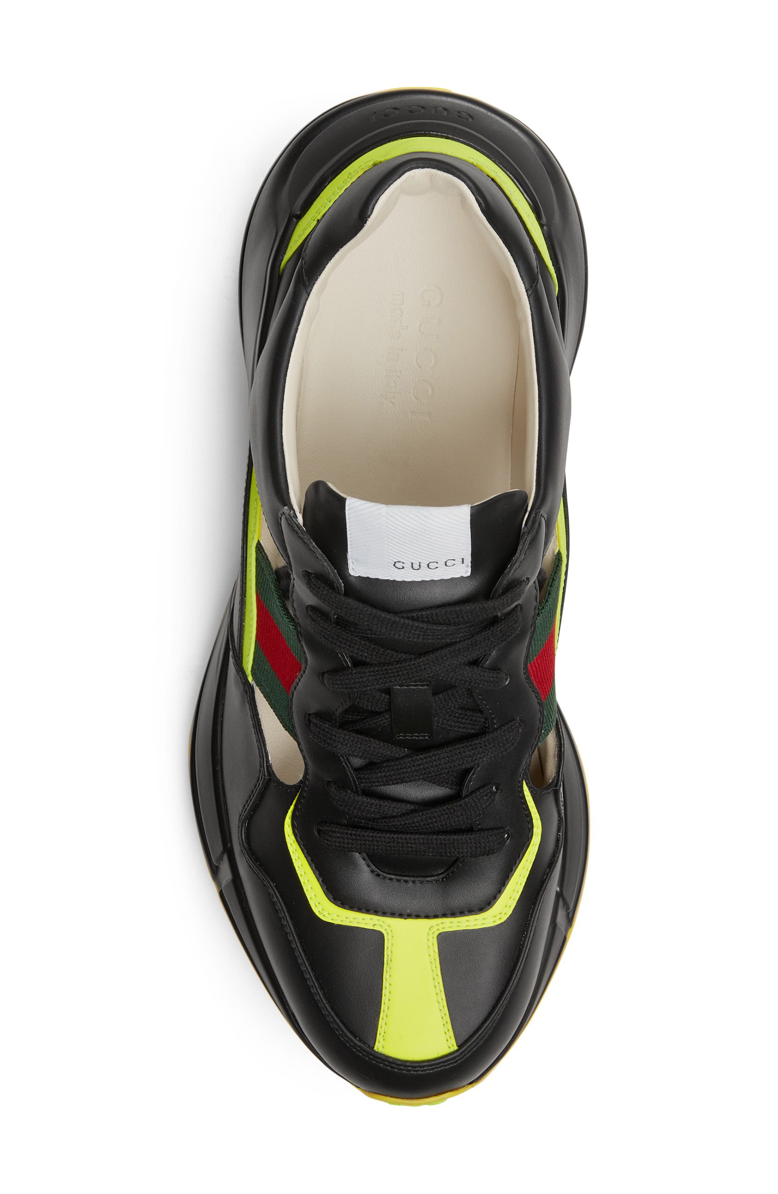 Gucci Rhyton Cutout Low Top Sneaker, Alternate, color, 