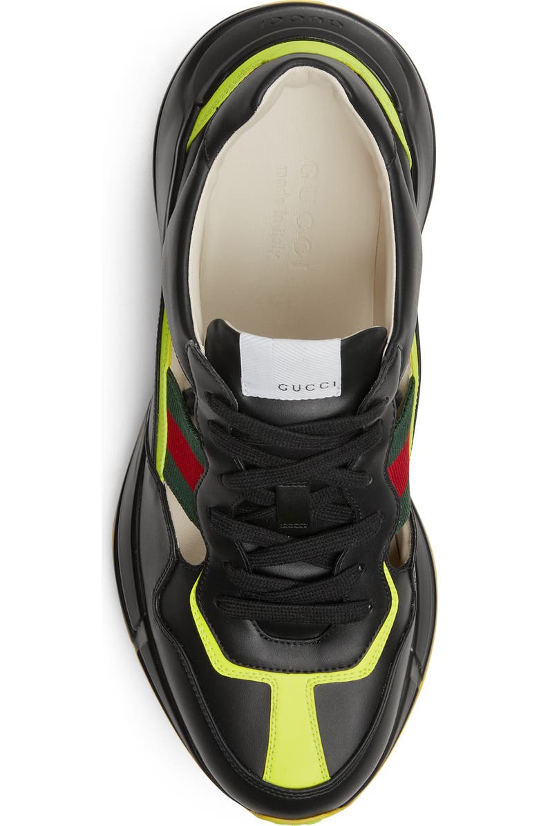 Gucci Rhyton Cutout Low Top Sneaker, Alternate, color,