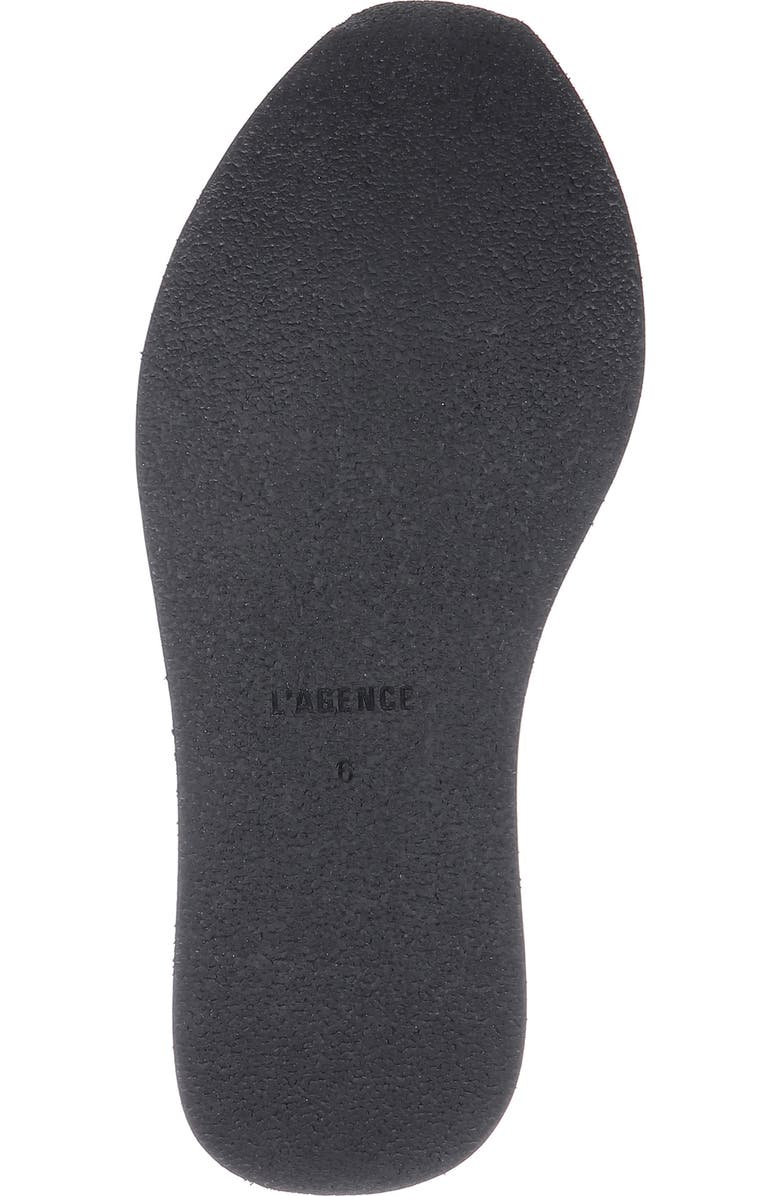 L'AGENCE Deepa Mixed Media Running Sneaker, Alternate, color, Black Suede