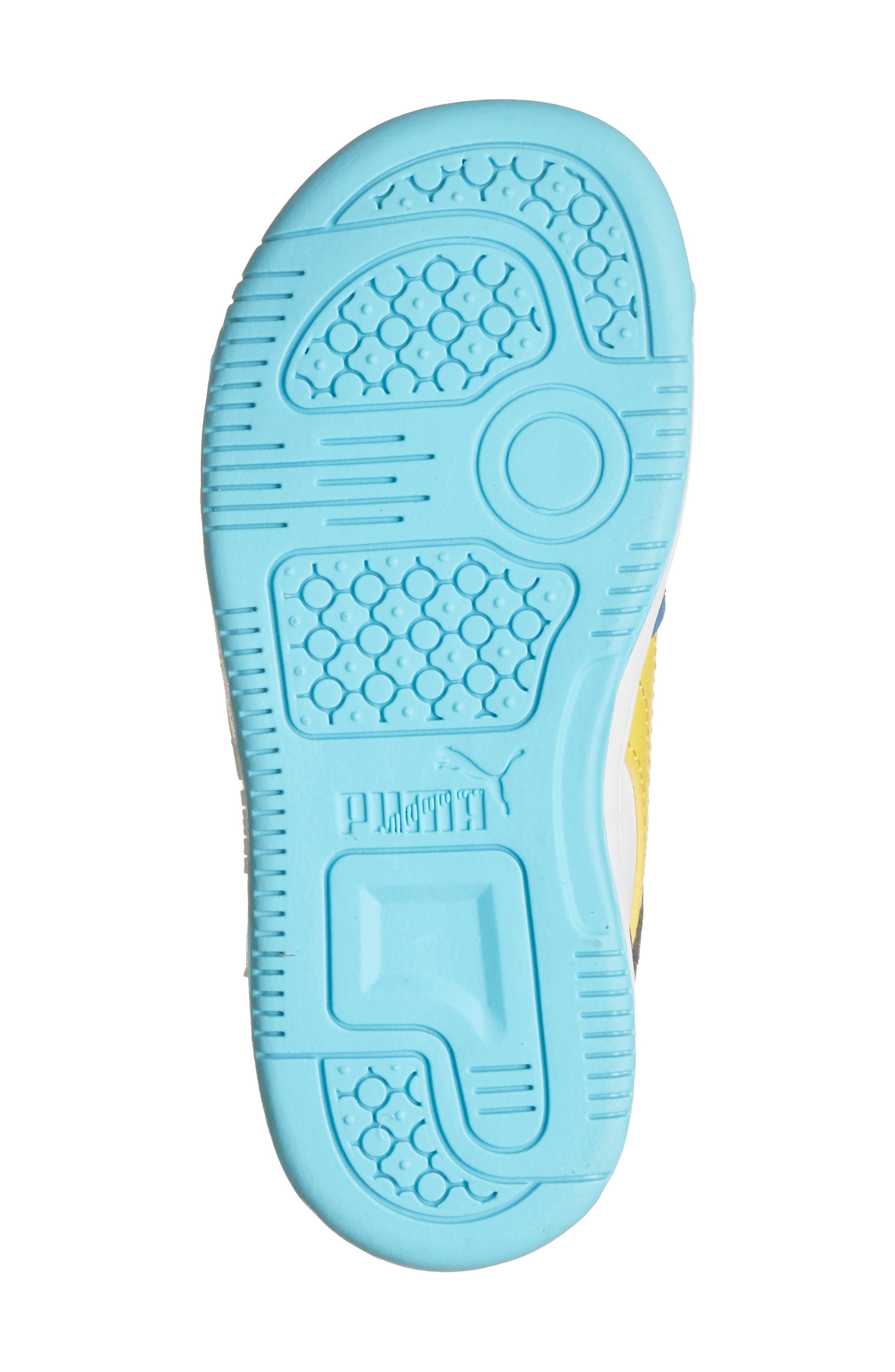 PUMA Kids' Rebound LayUp SL Sneaker, Alternate, color, Puma White-Yellow- Royal