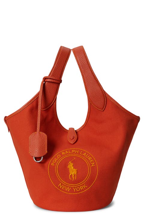 Medium Polo Play Crest Canvas Tote