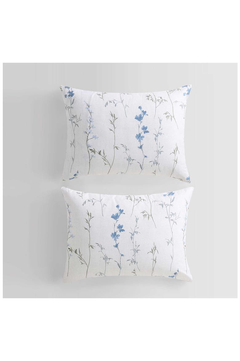 Wildflower Duvet Set, Alternate, color, PARCHMENT WHITE/BLUE