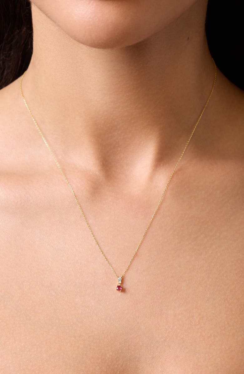 Bony Levy El Mar Ruby & Diamond Pendant Necklace, Alternate, color, 18K Yellow Gold