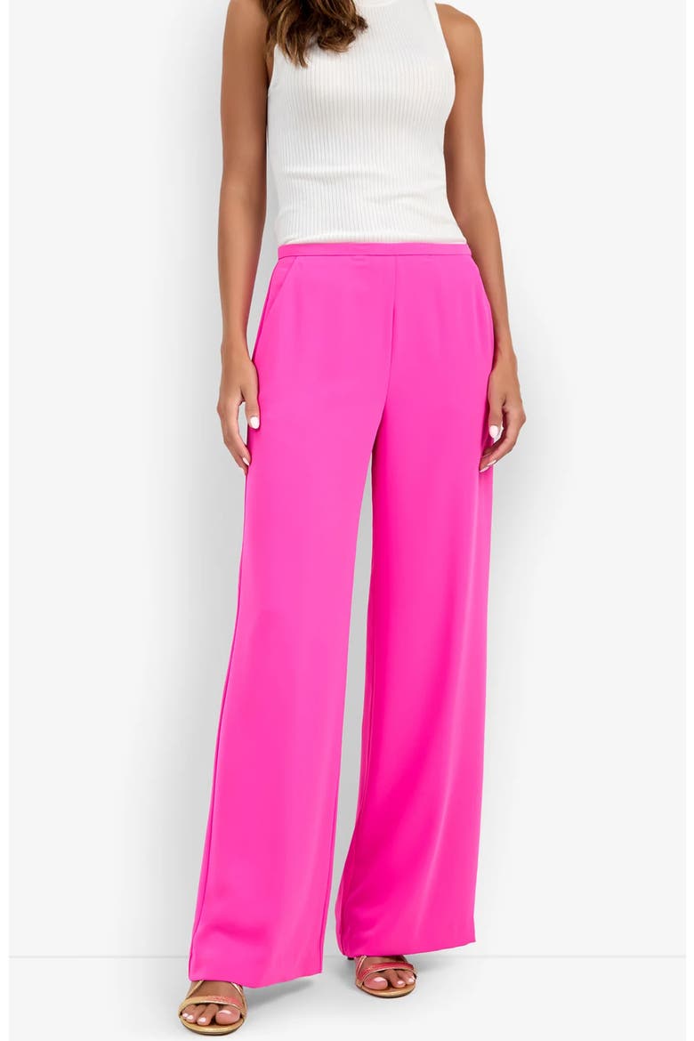 Tavia Double Georgette Pant, Alternate, color, Luminosa Rosa