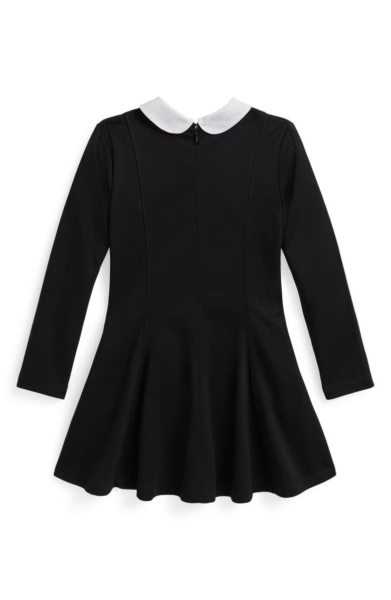 Polo Ralph Lauren Kids' Long Sleeve Ponte Roma Dress, Alternate, color, Polo Black