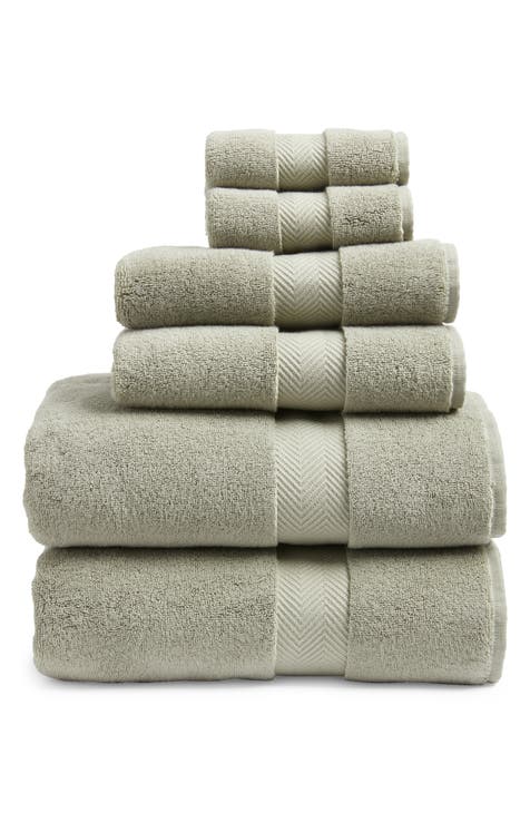 UGG 12 Piece Organic Bath Towel set/ Rose hot Cloud