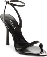 Prada Pointed Toe Logo Sandal