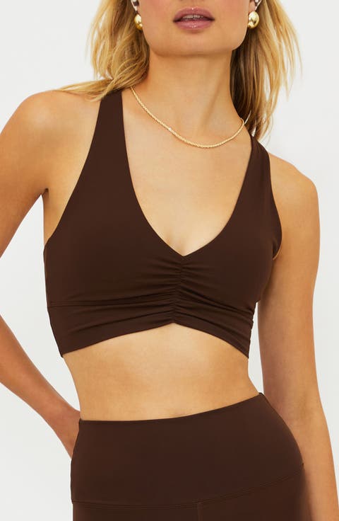 Mindy Ruched Racerback Sports Bra