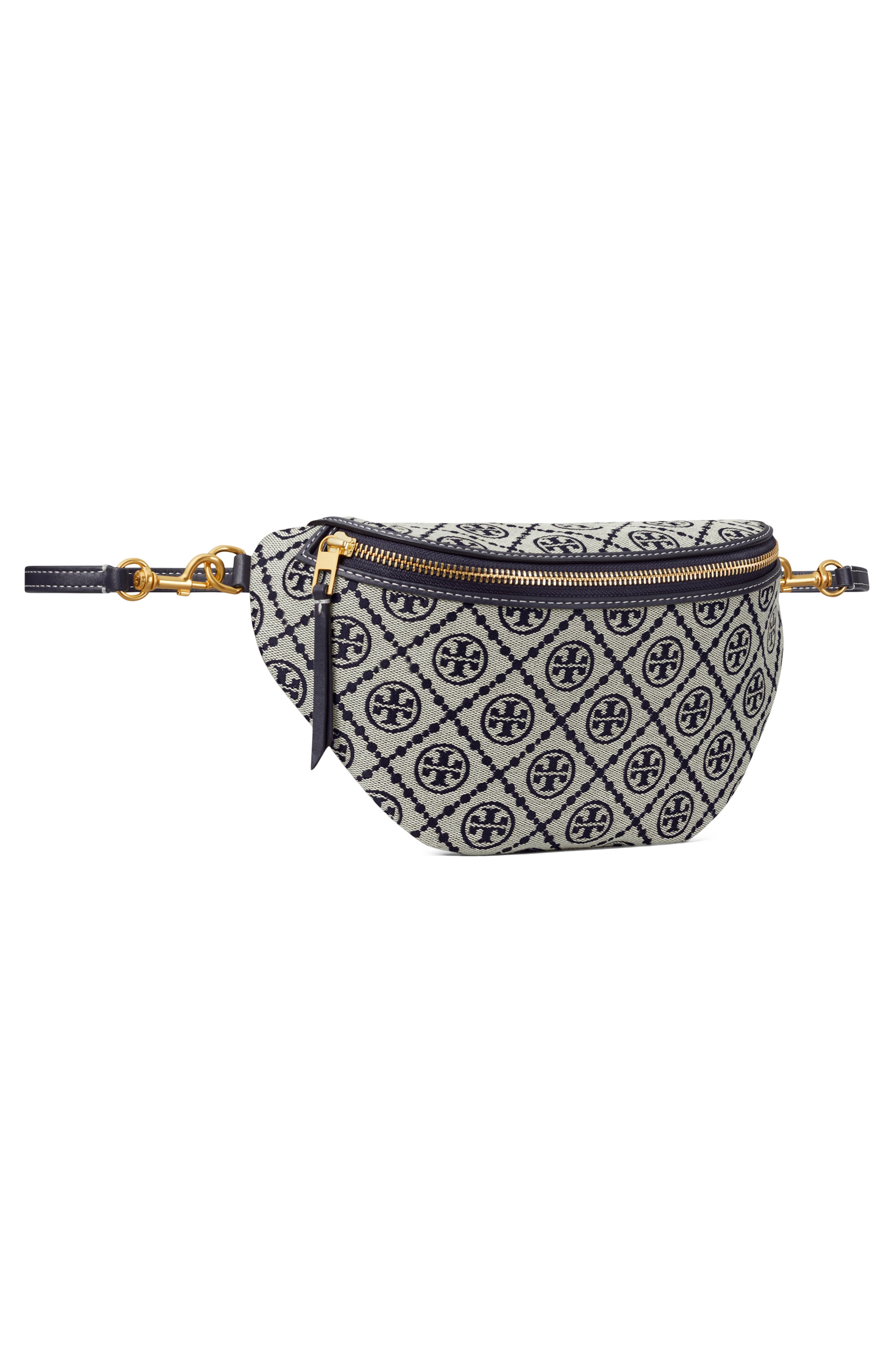 Tory Burch T Monogram Jacquard Belt Bag, Alternate, color, Tory Navy