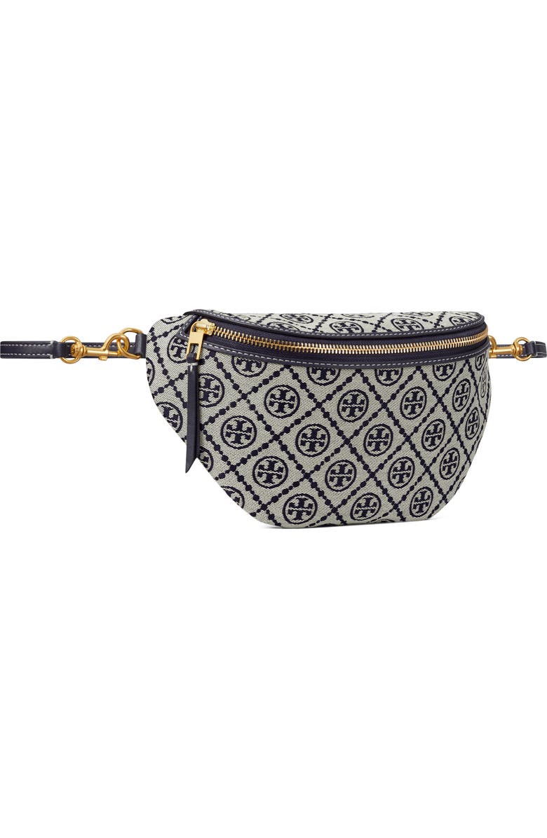 Tory Burch T Monogram Jacquard Belt Bag, Alternate, color, Tory Navy