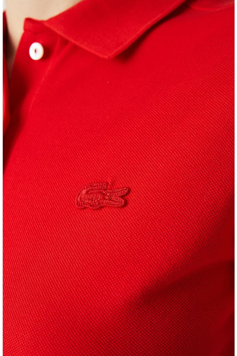 Stretch Cotton Polo Dress, Alternate, color, FIREMAN