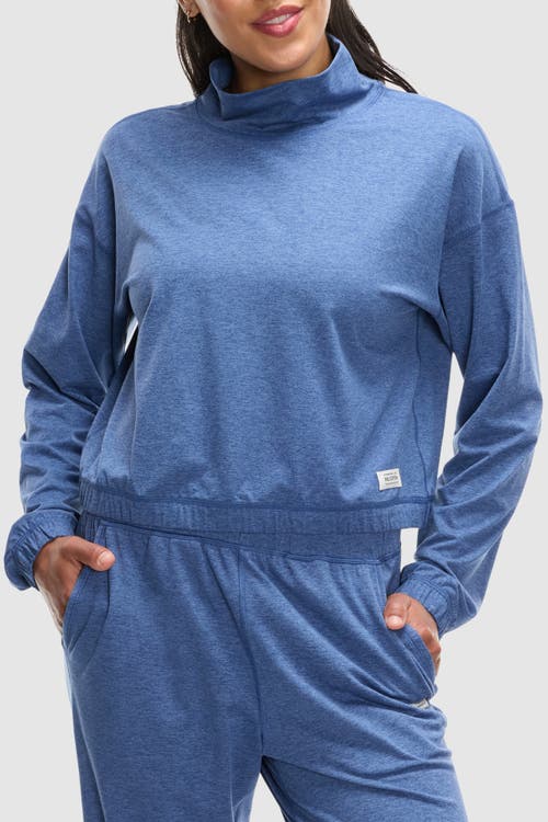 Peloton Dreamblend Funnel Neck In Deep Cobalt