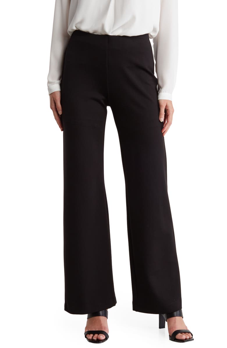T Tahari Pull-On Wide Leg Ponte Pants, Main, color,