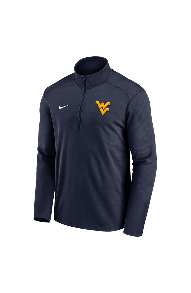 Nike Men's Nike Navy West Virginia Mountaineers Primetime Pacer Performance Half-Zip Top, Alternate, color, Navy