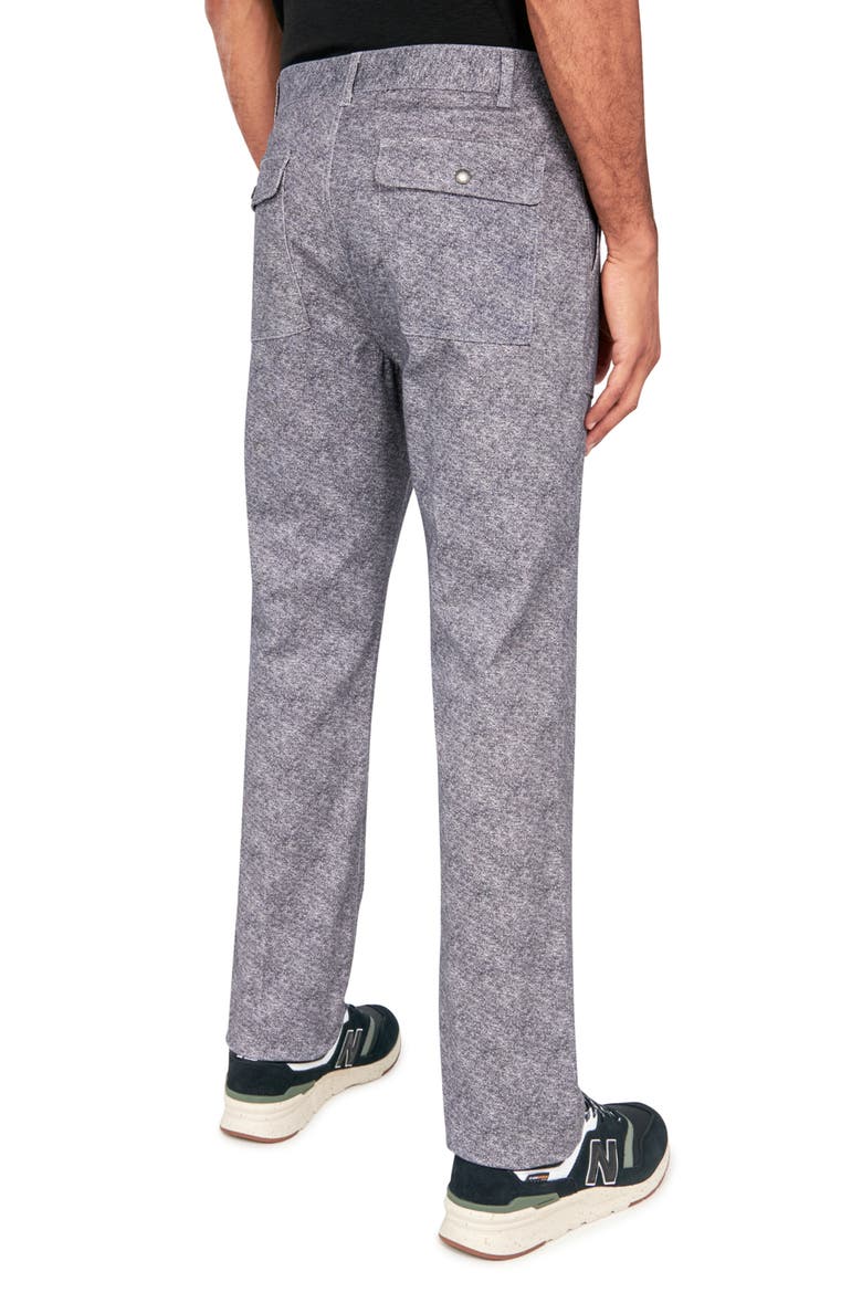Marled Print Cotton Stretch 5-Pocket Pants, Alternate, color, GREY