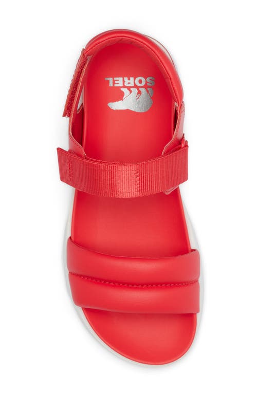 Sorel Viibe Slingback Sandal In Red Glo/white