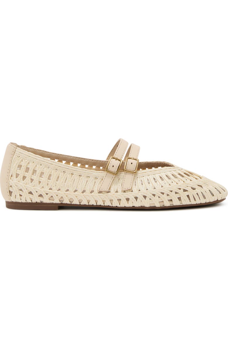 Reiss Elizabeth Woven Mary Jane Flat, Main, color, Off White