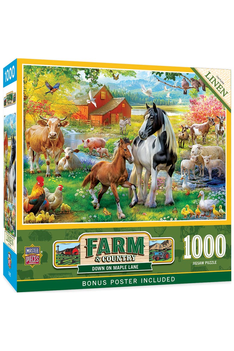 Down on Maple Lane 1000 Piece Puzzle, Main, color, Multicolor