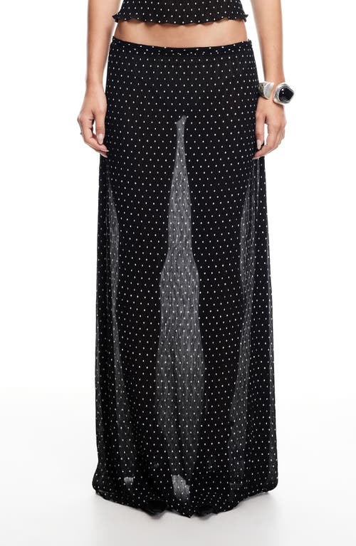 Lioness Ford Maxi Skirt Onyx Polka