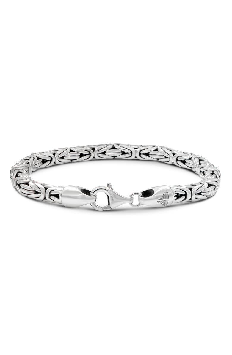 DEVATA Gender Inclusive Sterling Silver Borobudur Round 5mm Chain Bracelet, Alternate, color, 