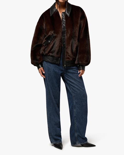 WEWOREWHAT WEWOREWHAT FAUX FUR BOMBER JACKET 