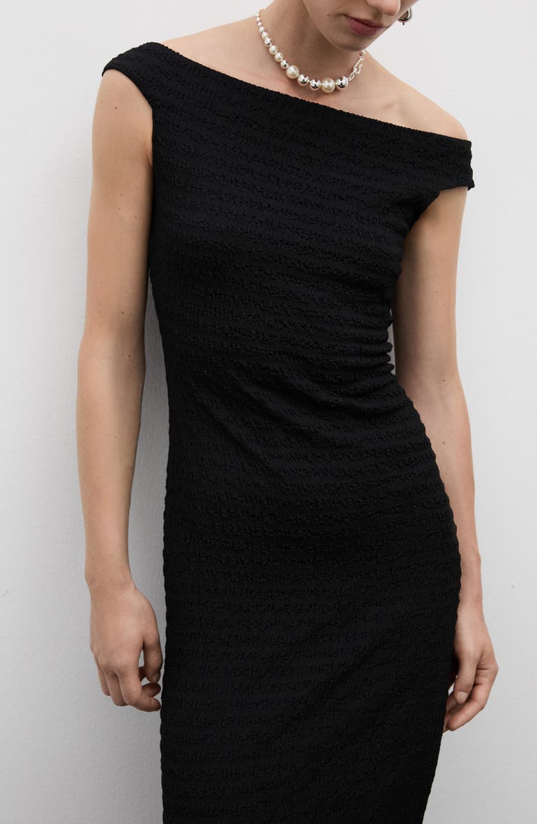 MANGO Off the Shoulder Body-Con Dress, Alternate, color, 