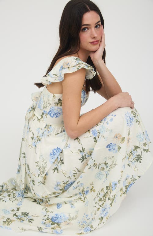 BLU PEPPER BLU PEPPER FLORAL RUFFLE MAXI SUNDRESS 