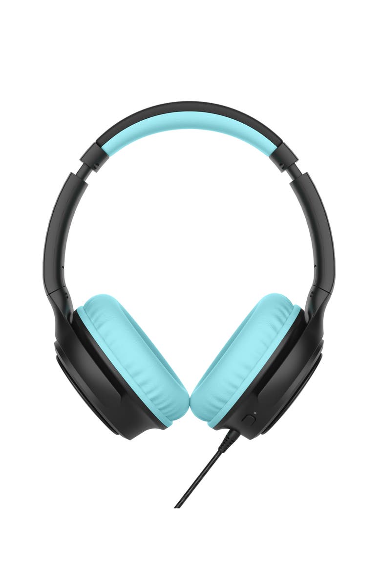 KidJamz KJ65U Safe Listening USB-C Over-Ear Headphones for Kids with LED Lights, Alternate, color, Black