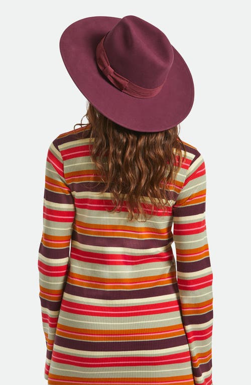 Brixton Layton Comfort Fedora In Burgundy