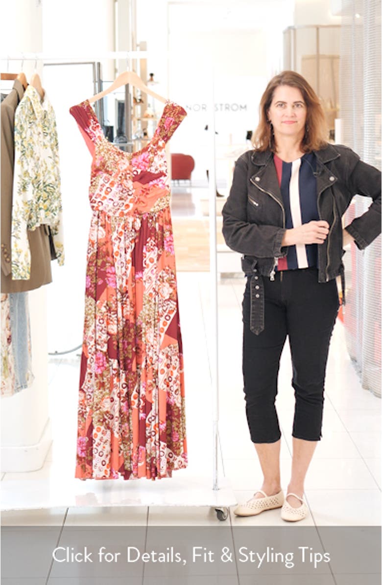 Sasha Floral Mesh Midi Dress, sales video thumbnail