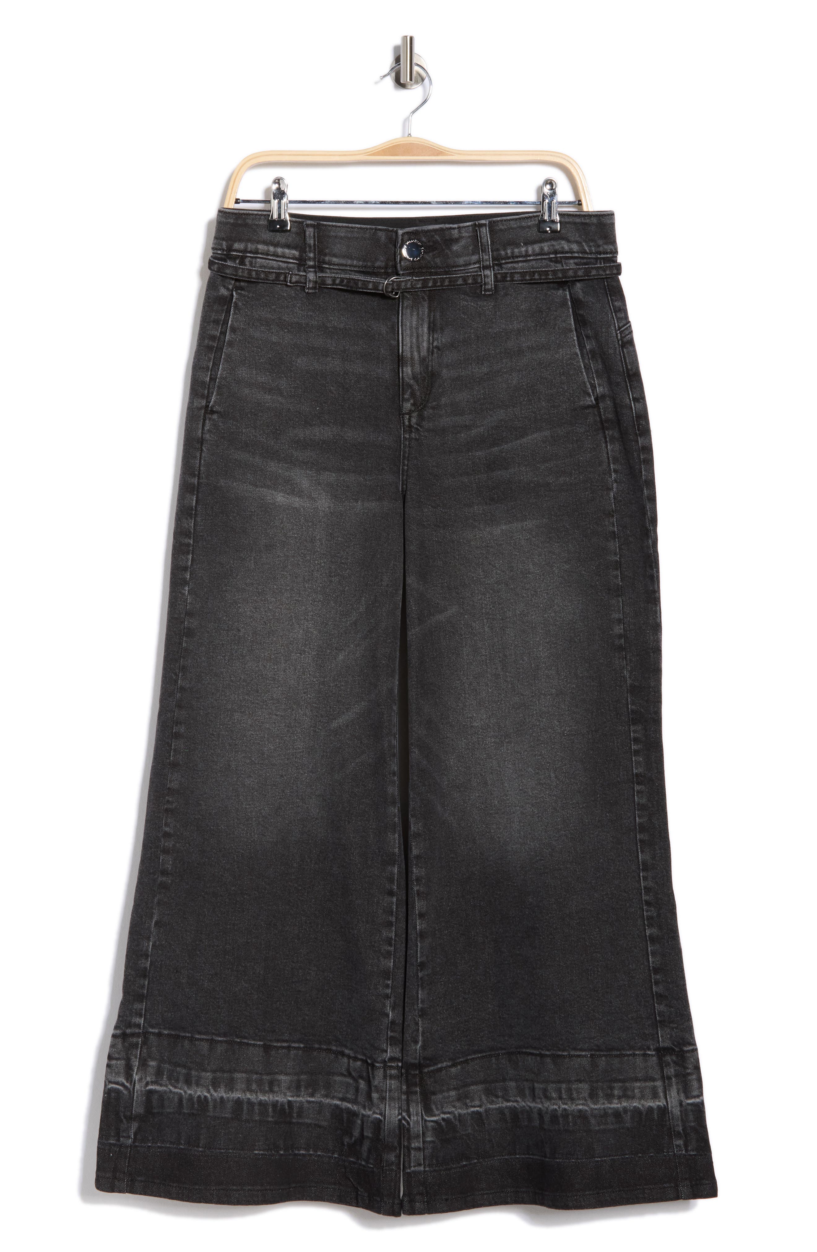 Democracy Tie High Waist Wide Leg Jeans