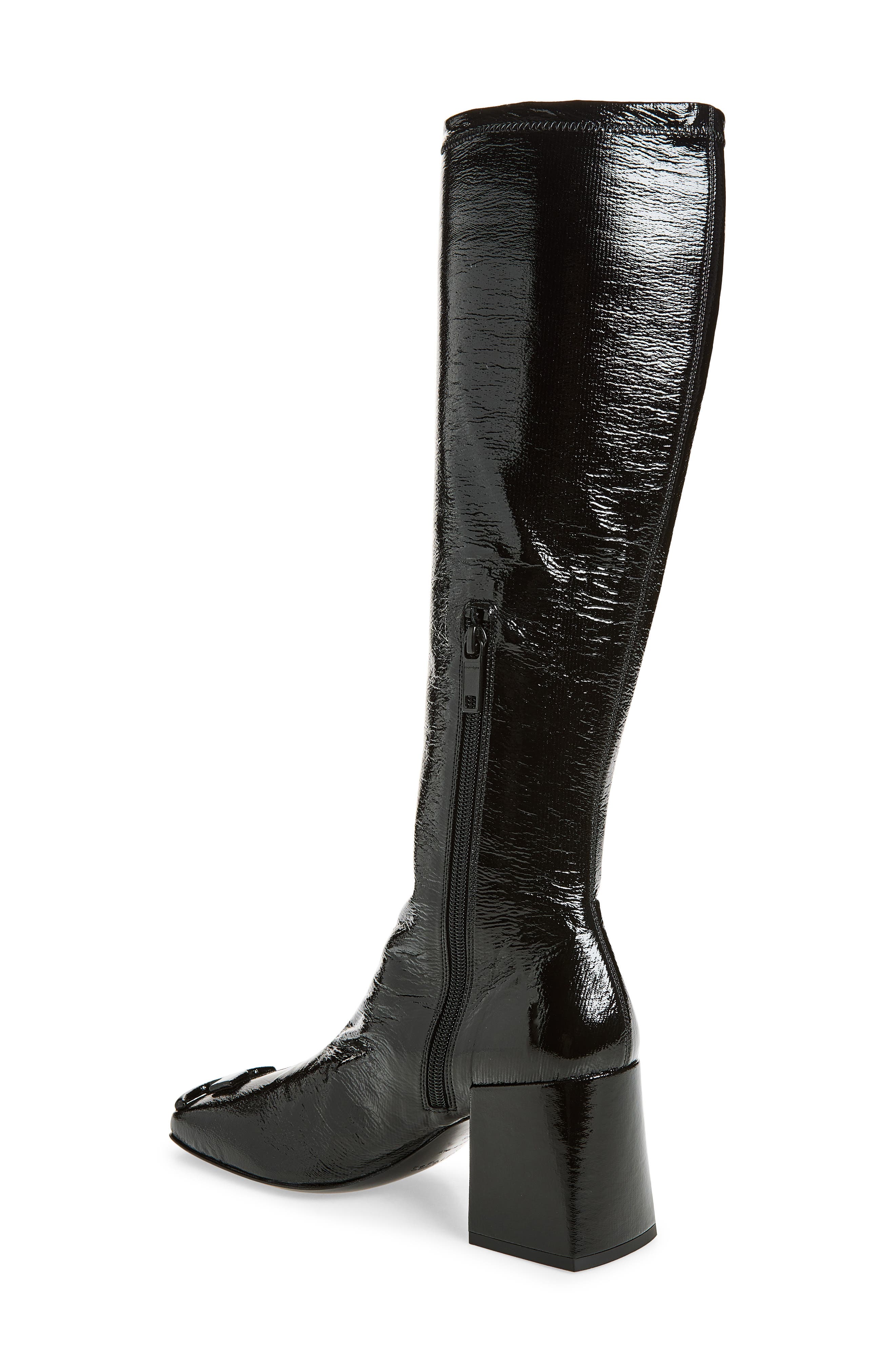 Courrèges Re-edition Vinyl Knee High Boot, Alternate, color, Black