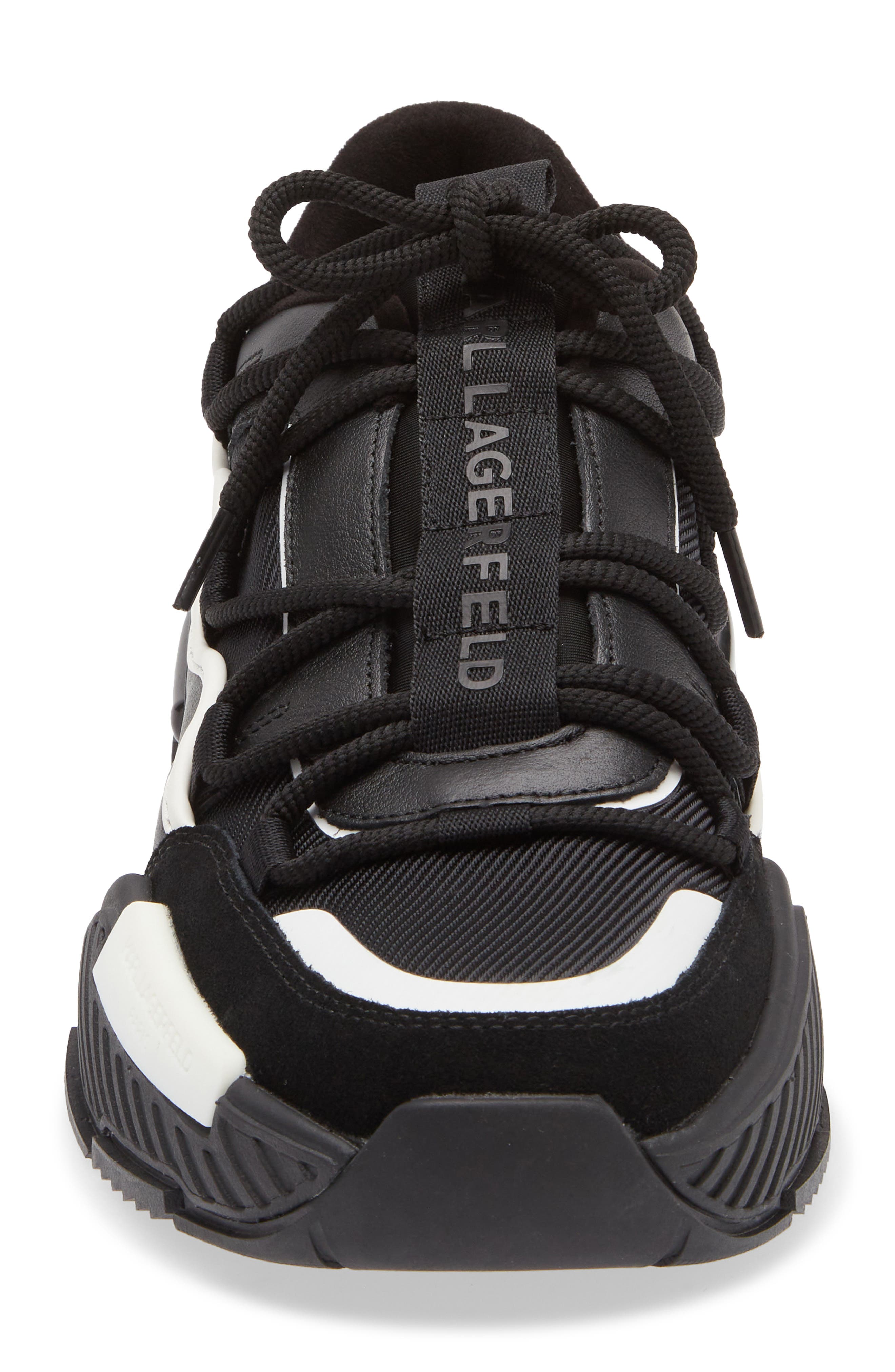 KARL LAGERFELD PARIS Bungee Chunky Sneaker, Alternate, color, Black