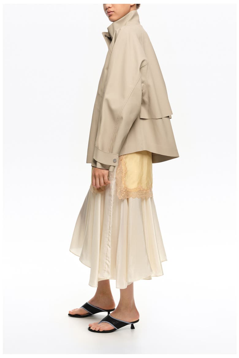 Fluid High Neck Trench, Alternate, color, STONE