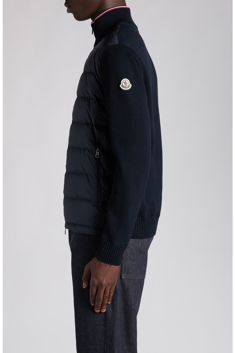 Padded Zip Cardigan, Alternate, color, OBSIDIAN BLUE