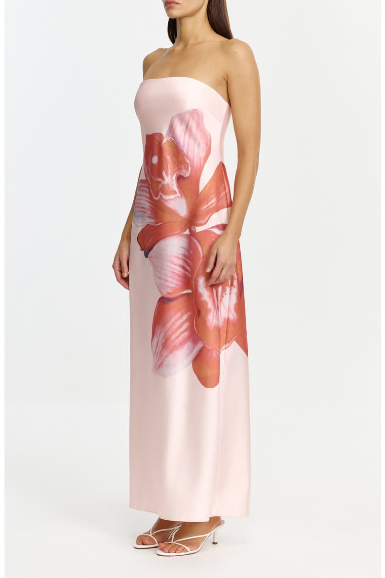 Esme Strapless Maxi Dress, Alternate, color, PINK TANGERINE
