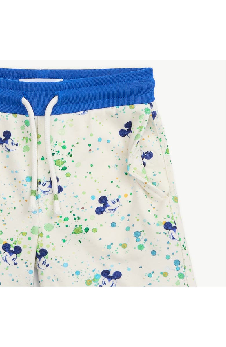 Magnetic Me x Disney Kids' Mickey Splatter Print Drawstring Shorts, Alternate, color, White Multi