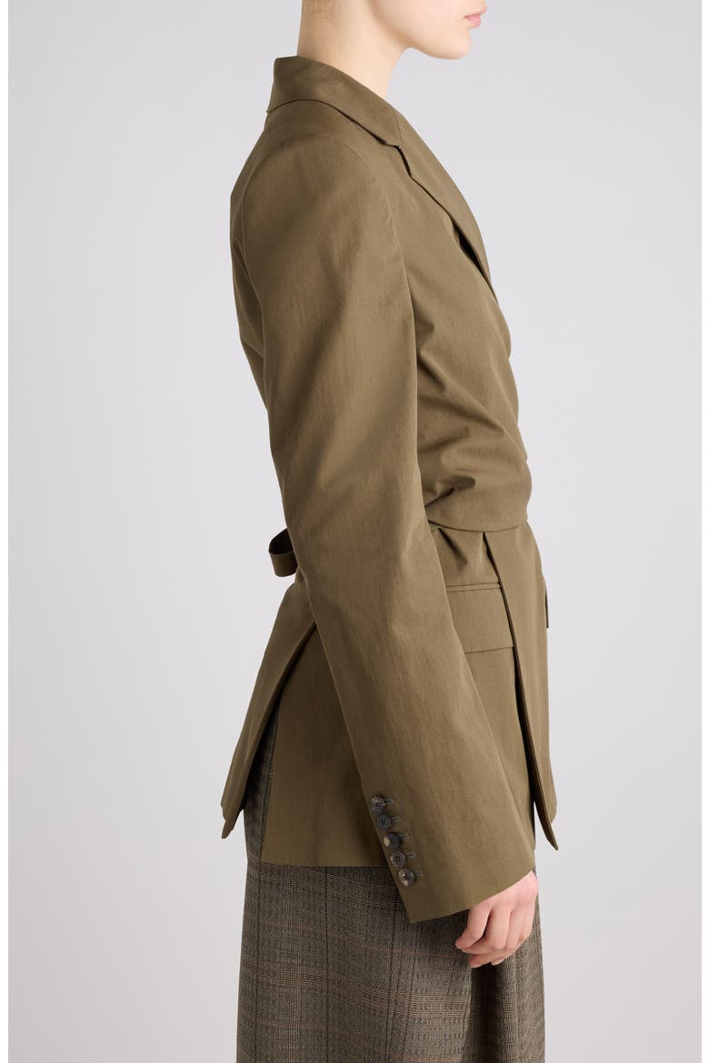 Beline Cotton Wrap Jacket, Alternate, color, KHAKI