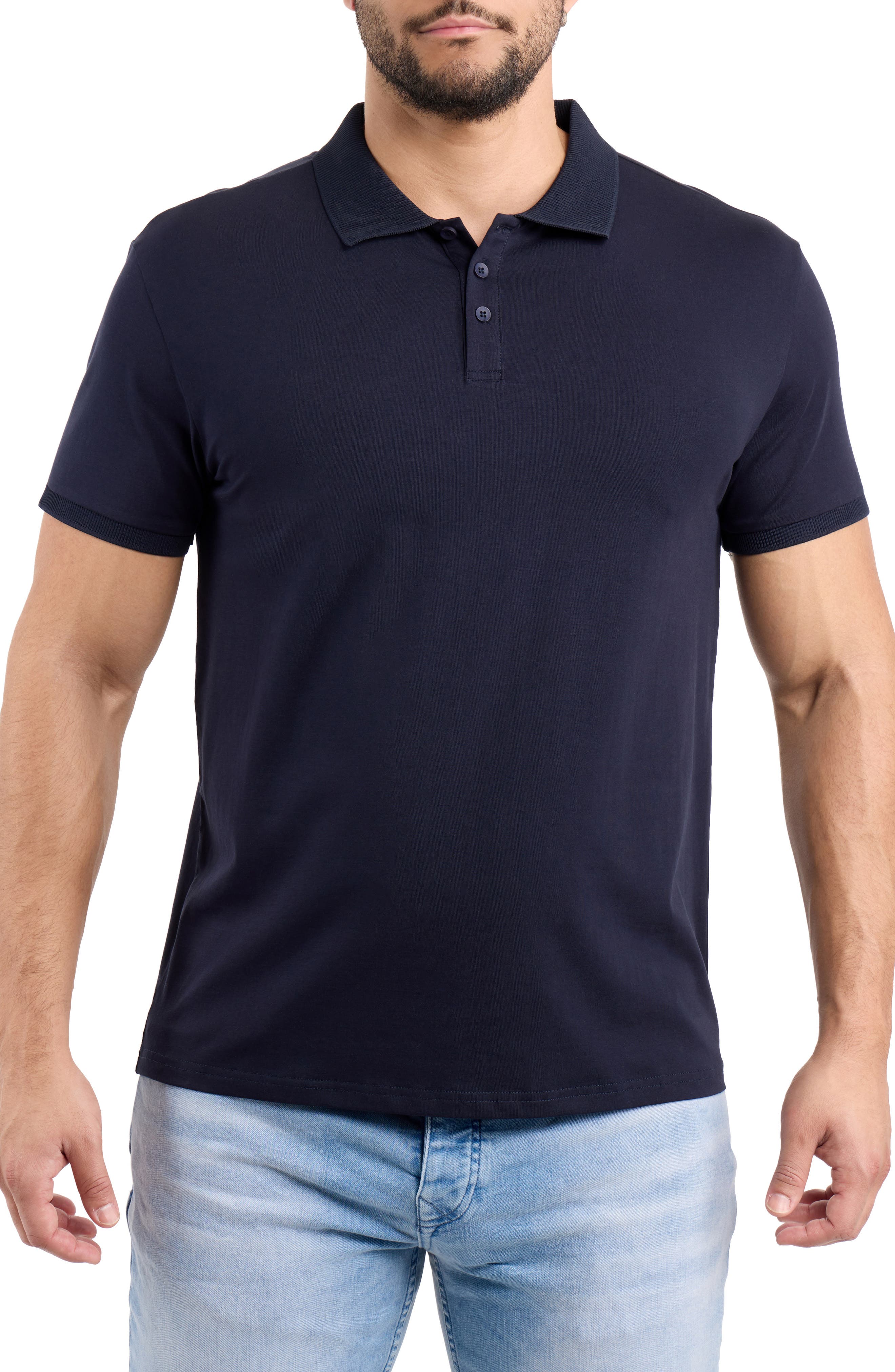 Stretch Cotton Rib Polo - image 3