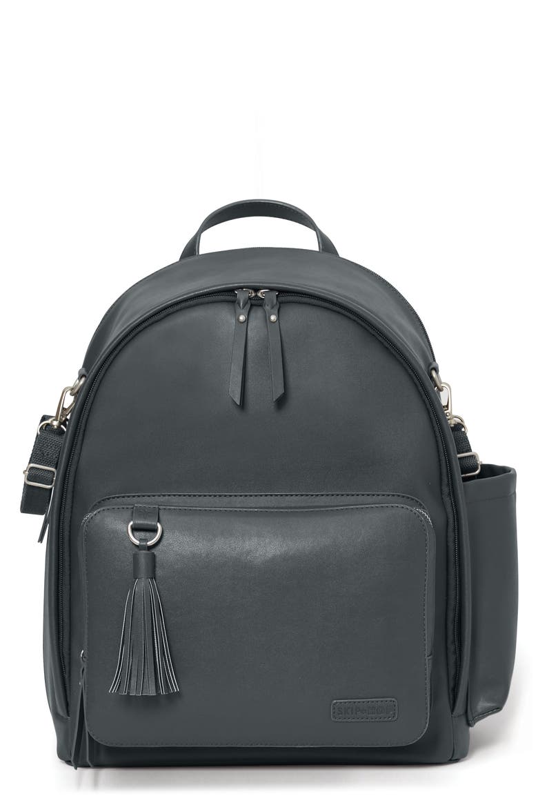 Greenwich Simply Chic Diaper Backpack, Main, color, SMOKE