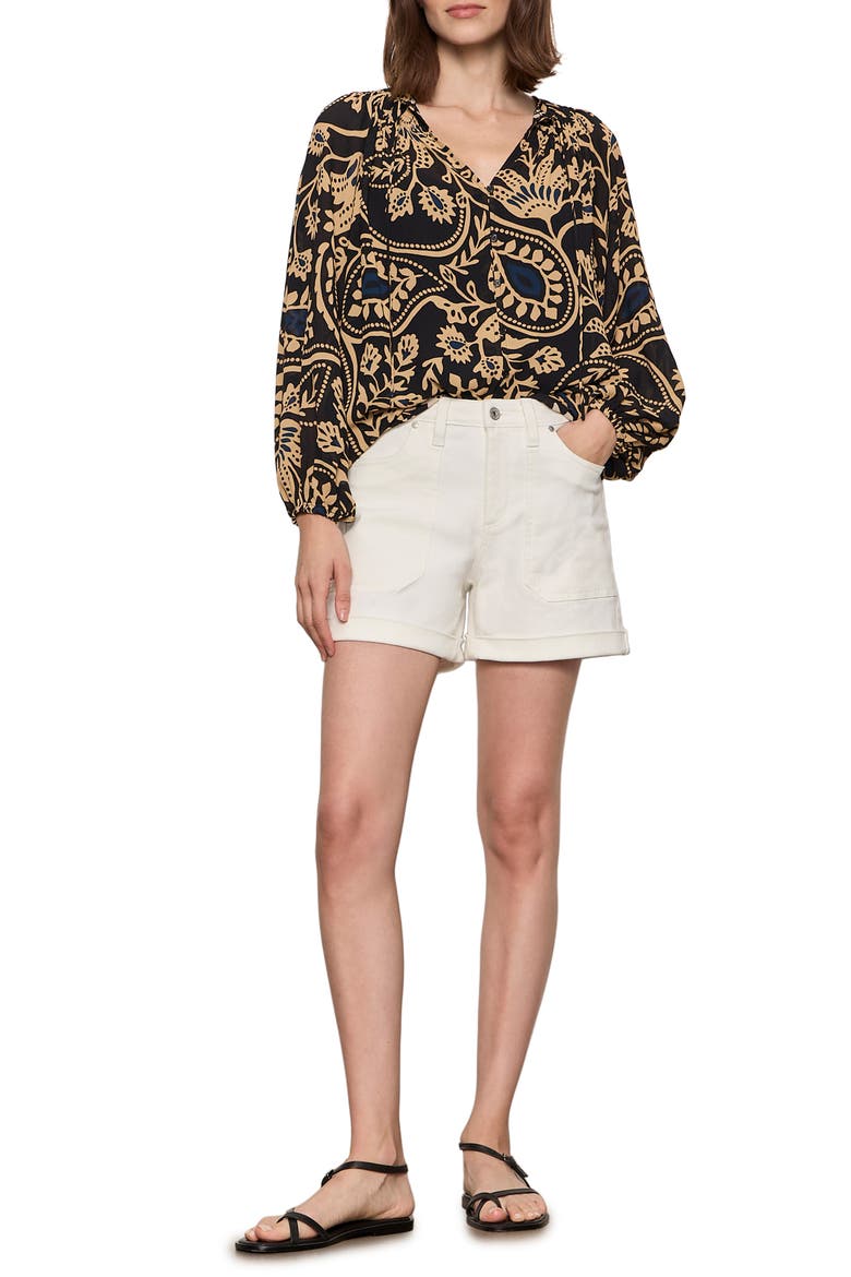 Let it Happen Button Blouse, Alternate, color, SHAPESHIFT BLACK