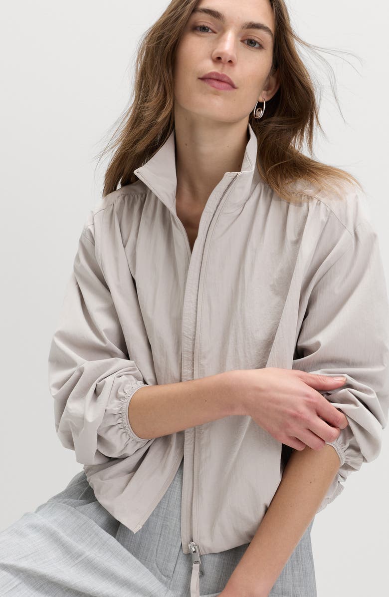 M&S Funnel Neck Jacket, Alternate, color, Grey